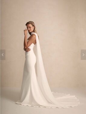 Classic Ivory Bridal Chiffon Scarf Wrap
